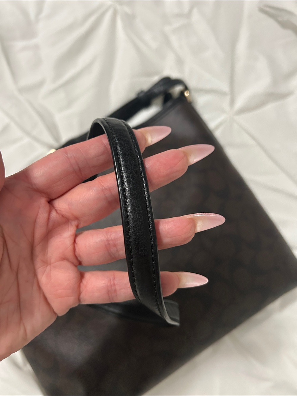 Coach Dark Brown Signature Messenger Bag - Picture 3 of 4